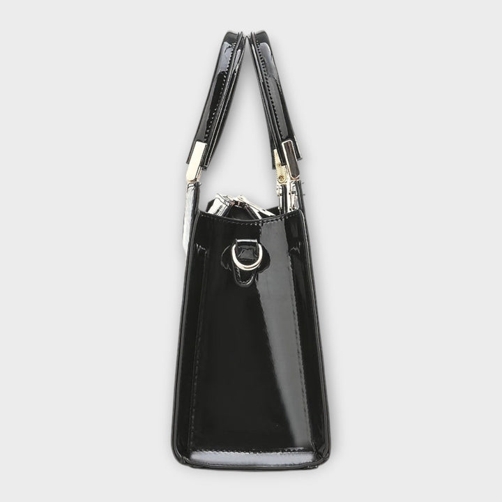 Glossy Crocodile Pattern Handbag