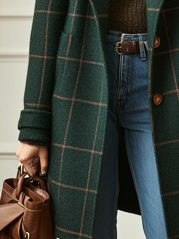 Frances | Classic Checked Wool Coat